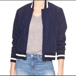 Small gap varsity style bomber jacket